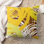 ゴールデンイエロースパイラルデザインレトロ装飾用クッション クッション (ブランケット)