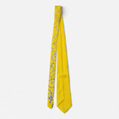 ゴールデンイエロースポーツバイクレース自転車とのネクタイ ネクタイ (裏面)