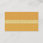 ゴールデンイエローゼブラプリントの名刺 名刺 (裏面)