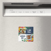 ゴールデンイエローネイビーブルーボホフローラドッグ食べ物を与え マグネット (インサイチュ (食洗機))