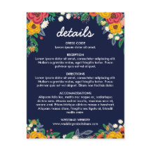 ゴールデンイエローネイビーブルーボーホブーケ詳細