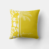 ゴールデンイエローハワイアントロピカルパーム クッション (裏面)