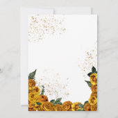 ゴールデンイエローバラパペルピカドフィエスタキンセアニラ 招待状 (裏面)