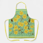 ゴールデンイエローバンクシアブロッサムオールオーバープリントエプロン エプロン (正面)