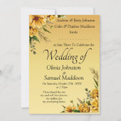 ゴールデンイエローフラワーズウェディングスイート 招待状 (正面)