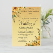 ゴールデンイエローフラワーズウェディングスイート 招待状 (スタンド正面)