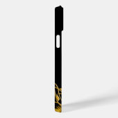 ゴールデンイエローフローラ&つる植物抽象芸術アートワーク Case-Mate iPhoneケース (裏面 / 右)