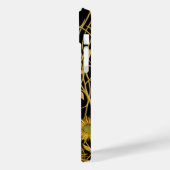 ゴールデンイエローフローラ&つる植物抽象芸術アートワーク Case-Mate iPhoneケース (裏面 / 左)