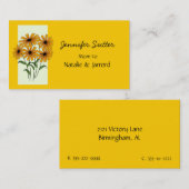 ゴールデンイエローブラックアイドスーザンフラワーズモムカード コーリングカード (正面/裏面)