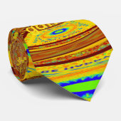 ゴールデンイエローベースボールグローブアートプリント ネクタイ (ロール)