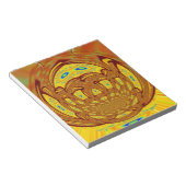 ゴールデンイエローベースボールグローブアートプリント ノートパッド (アングル)