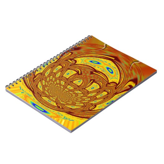 ゴールデンイエローベースボールグローブアートプリント ノートブック (左側)