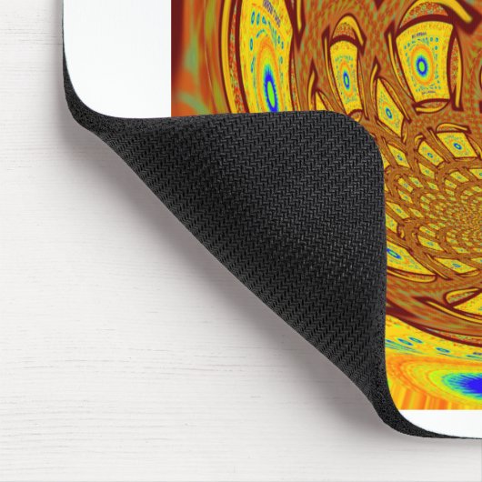 ゴールデンイエローベースボールグローブアートプリント マウスパッド (コーナー)