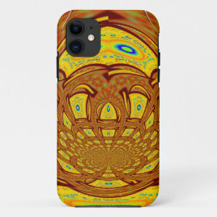 ゴールデンイエローベースボールグローブアートプリント iPhone 11 ケース