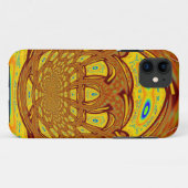 ゴールデンイエローベースボールグローブアートプリント Case-Mate iPhoneケース (裏面(横))