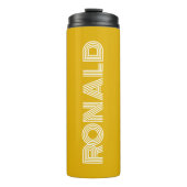 ゴールデンイエローモダンタイポグラフィパーソナライズされた タンブラー (正面)