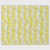 ゴールデンイエローワトルオーストラリアの野花 ラッピングペーパー (フラット)