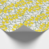 ゴールデンイエローワトルオーストラリアの野花 ラッピングペーパー (角)