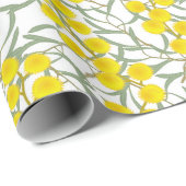 ゴールデンイエローワトルオーストラリアの野花 ラッピングペーパー (ロールコーナー)