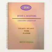 ゴールデンイエローワーク企業のビジネスエグゼクティブ プランナー手帳 (正面)