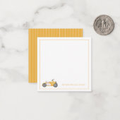 ゴールデンイエローヴィンテージ玩具パーソナライズされた車 ノートカード (正面/裏面インサイチュ)