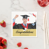 ゴールデンイエロー卒業パーティクラス20xx スタンダードカクテルナプキン (インサイチュ)