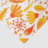 ゴールデンイエロー秋の葉と葉のパターン 薄葉紙 (詳細)