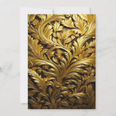 ゴールデンイエロー結婚式招待状 招待状 (裏面)