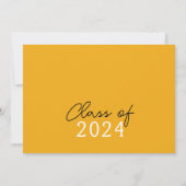 ゴールデンイエロー&ホワイトフィルムストリップ6写真卒業 招待状 (裏面)