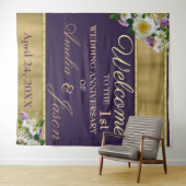 ゴールデンイエロー 結婚1周年おめでとう タペストリー (インサイチュ(横))