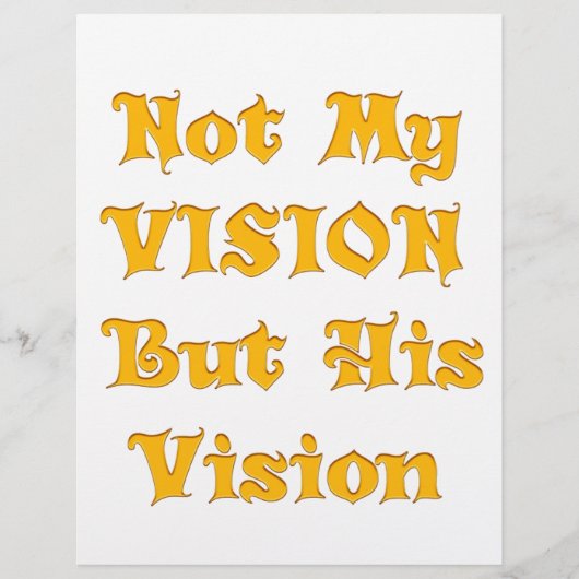 ゴールデンイエロー "Not My Vision But His Vision" | インス (正面)