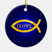 ゴールデンイクシス |クリスチャン・フィッシュ セラミックオーナメント (正面)