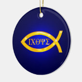 ゴールデンイクシス |クリスチャン・フィッシュ セラミックオーナメント (左)