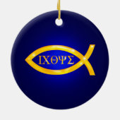 ゴールデンイクシス |クリスチャン・フィッシュ セラミックオーナメント (裏面)