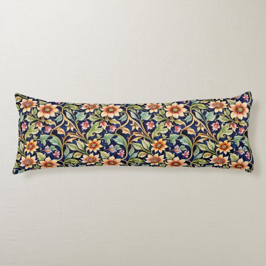 ゴールデンイスラムスタイルの花 ボディピロー (正面)