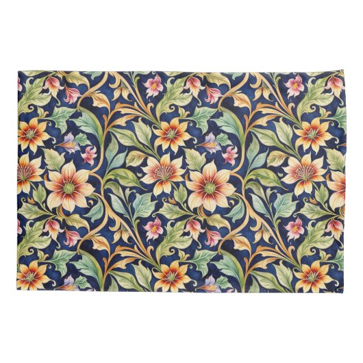 ゴールデンイスラムスタイルの花 枕カバー (裏面)