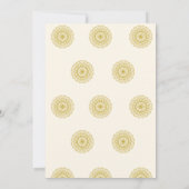 ゴールデンイスラム結婚招待状 招待状 (裏面)