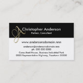 ゴールデンイニシャルAモノグラム 名刺 (裏面)