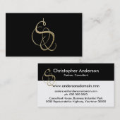 ゴールデンイニシャルSモノグラム 名刺 (正面/裏面)