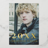 ゴールデンイヤー卒業フォイル招待状 箔招待状 (正面)