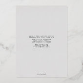 ゴールデンイヤー卒業フォイル招待状 箔招待状 (裏面)