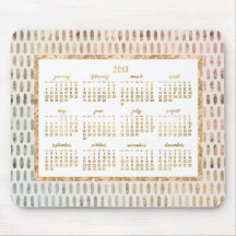 ゴールデンイヤー2019カレンダーマウスパッドライト