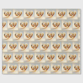 ゴールデンインフィニティとハート記号 ラッピングペーパー (フラット)