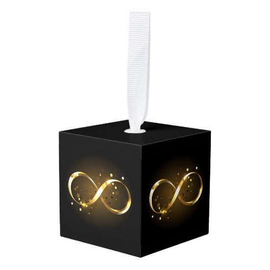 ゴールデンインフィニティシンボル キューブオーナメント (正面アングル)