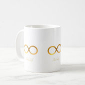 ゴールデンインフィニティシンボル コーヒーマグカップ (正面左)