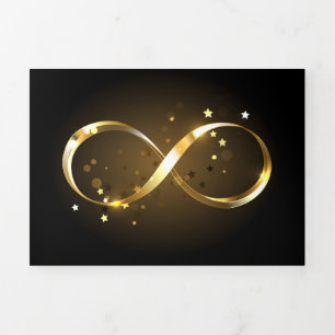ゴールデンインフィニティシンボル 三つ折り案内状