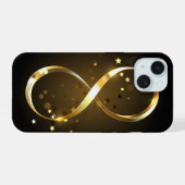 ゴールデンインフィニティシンボル iPhone 15ケース (裏面横)
