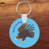 ゴールデンイーグルおもしろいマンガイラストレーション キーホルダー (正面)