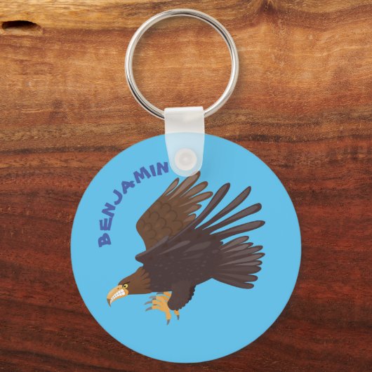 ゴールデンイーグルおもしろいマンガイラストレーション キーホルダー (正面)