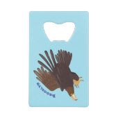 ゴールデンイーグルおもしろいマンガイラストレーション クレジットカード栓抜き (正面)